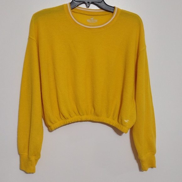 Hollister California Boyfriend T-shirt XS Yellow - Picture 10 of 14